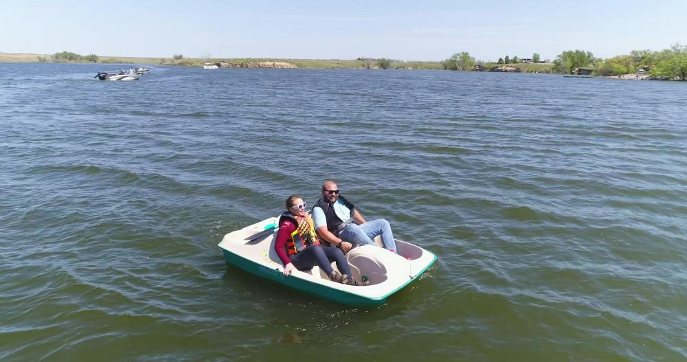 on paddleboat