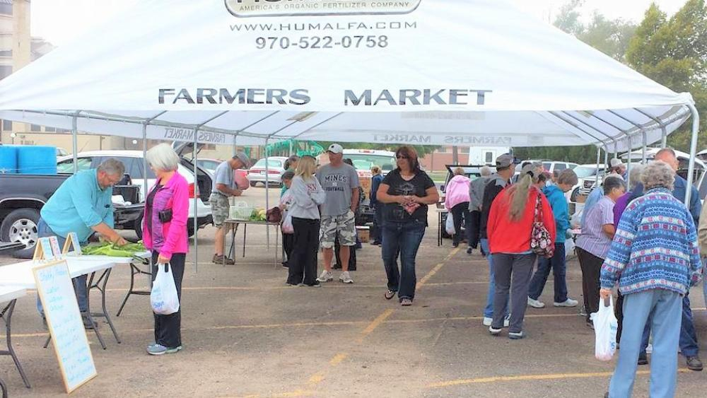 farmers market under tent