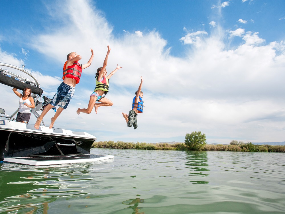 jumping off boat