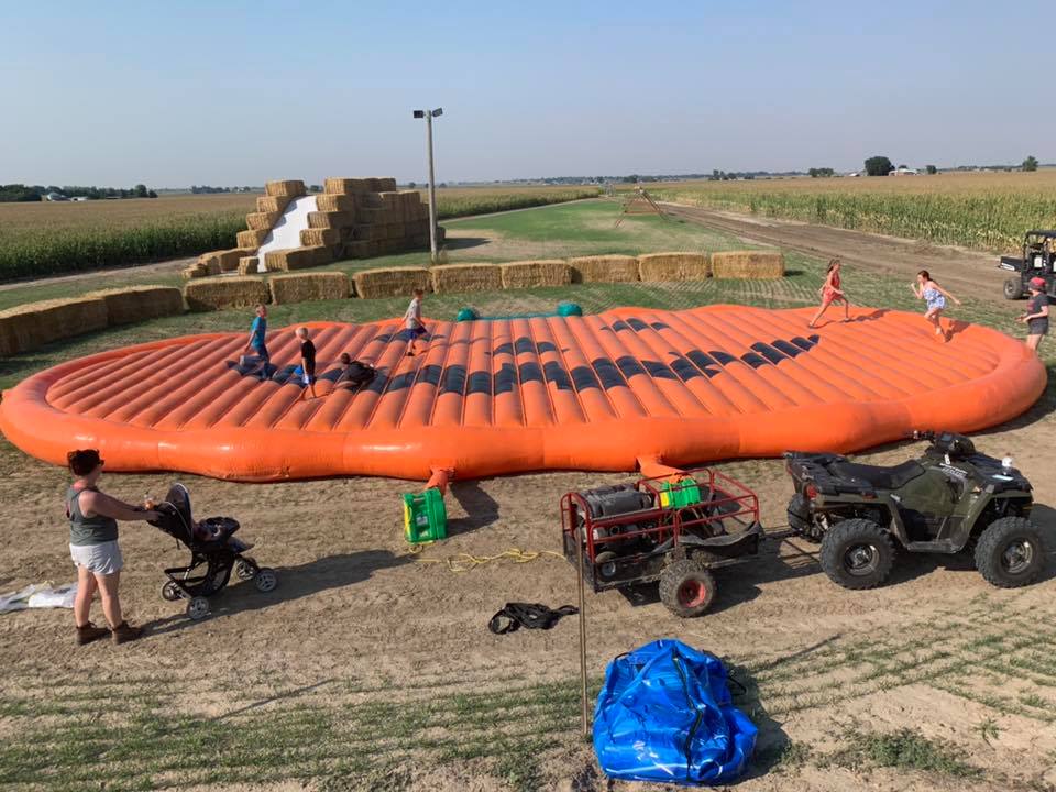 pumpkin maze bouncy pad