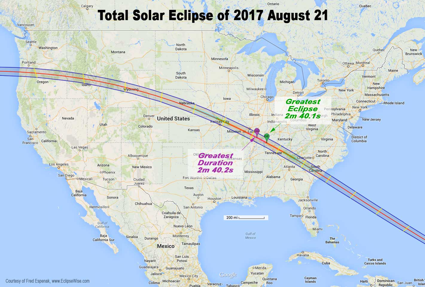 total eclipse map