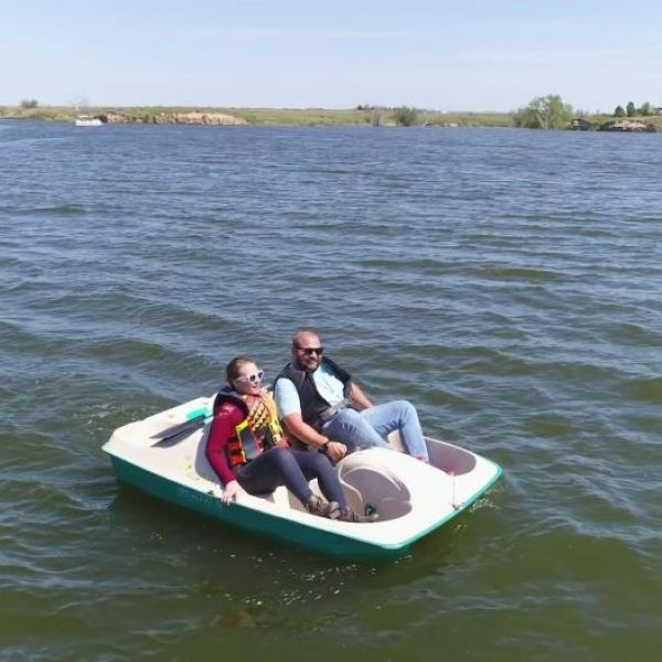 on paddleboat