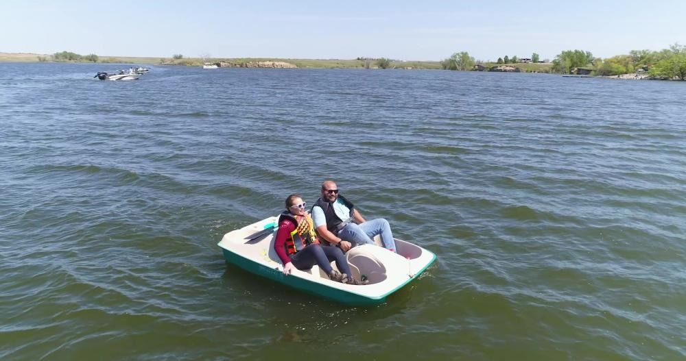 on paddleboat
