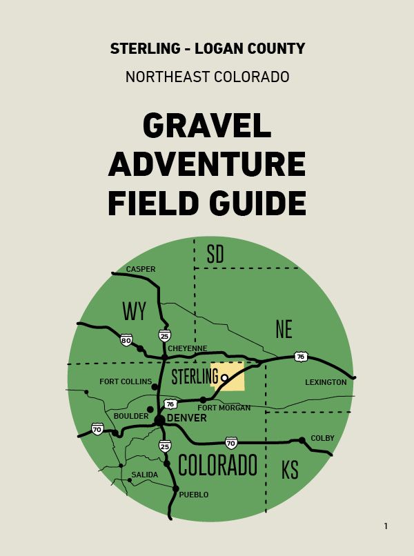 Two people Gravel Cycling near CR 40 in Sterling, CO